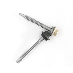 PDC Model 12 Hex Head Self Drilling <b>Screw</b> Bonded EPDM Washer Carbon Steel Coarse Thread <b>Galvanized</b> Zinc Plated Class 4.8/6.8 - Product Image 2