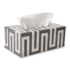 The HANDICRAFT HUB Modern Resin Inlay Floral <b>Pattern</b> <b>Tissue</b> Napkin Holder Eco-Friendly Home Decor Made in India - Product Image 4