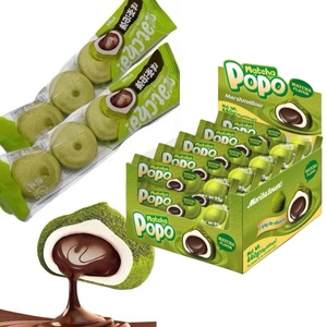 Sándwich de chocolate Matcha con sabor japonés al por mayor, malvaviscos en caja con bolsa, golosinas azucaradas - Product Image 1