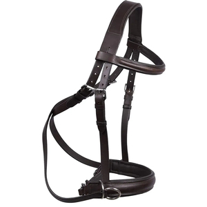 Brida de Cuero Hecha a Mano de Tamaño Completo con Riendas, Equipo Ecuestre Duradero para Entrenamiento de Montar, Color Negro Cob, Venta al Por Mayor - Product Image 1
