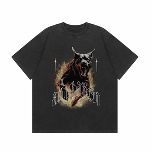 เสื้อยืดโอเวอร์ไซส์สีดำสำหรับผู้ชาย แขนสั้น คอกลม พิมพ์ลายตัวอักษร Harmony รูปนกพิราบและเงิน  สไตล์สตรีทแฟชั่น รุ่น 2026 - Product Image 6