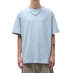 เสื้อยืดโอเวอร์ไซส์ผู้ชาย ผ้าฝ้าย 100% หนานุ่ม ทรงบ็อกซี่ คอกลม เรียบง่าย สไตล์สตรีทแวร์ - Product Image 6