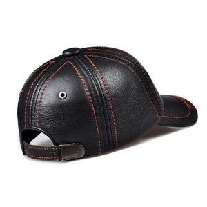 High Quality Classic Baseball Leather <b>Caps</b> With Custom Logo Wholesale Custom Logo Men And <b>Women</b> Leather <b>Cap</b> For Sale - Product Image 3