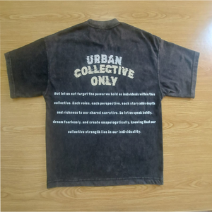 T-shirt col rond de haute qualité, 275 g/m², surdimensionné, lourd, 100 % coton, personnalisé, décontracté, coupe ample - Product Image 1