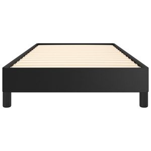 Cadre de lit double XL rembourré en similicuir noir, bois d'ingénierie avec base en contreplaqué, lits modernes rembourrés - Product Image 5