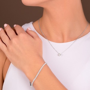 5.8CT Round Lab Grown Diamond Tennis <b>Bracelet</b> 9K White Gold Wholesale Custom Fine Jewelry Supplier - Product Image 4