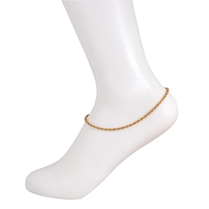 สร้อยข้อเท้าทองแดงแฟชั่นขายส่ง สร้อยข้อเท้าแบบหนา ดีไซน์โซ่ลายเท็กซ์เจอร์  เครื่องประดับเท้าผู้หญิง สร้อยข้อเท้าทองแดง - Product Image 6