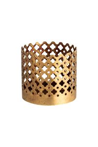 Portavelas Votivo de Metal con Acabado Antiguo para Espacios Espirituales, Sala de Puja y Decoración Festiva - Product Image 5