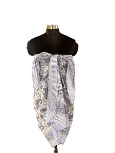 Paisley imprimé fait à la main indien bloc imprimé 100% Voile léger bohème très élégant imprimé sarongs indien écharpes paréo - Product Image 5