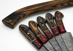 Premium OEM ODM Damascus Steel Kitchen <b>Knife</b> <b>Set</b> 5PCS Professional Chef <b>Knives</b> Hand Forged Razor <b>Sharp</b> Wholesale Manufacturer - Product Image 2