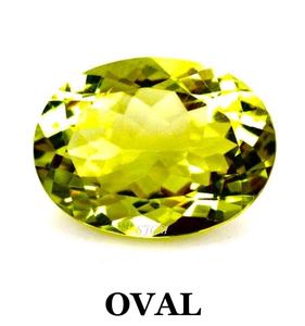 4X6mm ควอตซ์ทรงรีสีเขียวทองธรรมชาติทรงไข่อัญมณีหลวมต่อชิ้น - Product Image 1