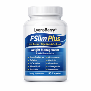 FSlim Plus, Quemador de Grasa, Ayuda Digestiva, Favorece el Control de Peso, Fórmula Especial, Extracto de Té Verde, Cafeína, Glucomanano, Garcinia - Product Image 3