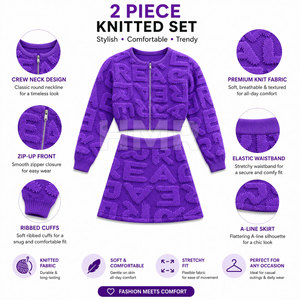 Ensemble 2 pièces HMR Sisterhood Sorority : Crop top sans manches et jupe unie à motif géométrique – Tenue de sport tendance pour le tennis et le badminton - Product Image 6