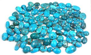 Turquoise naturelle d'Iran, cabochon taille brillant, 20-45mm, sculpté à la main, pierre précieuse en vrac pour la fabrication de bijoux, Aamna Gems, tiers - Product Image 3