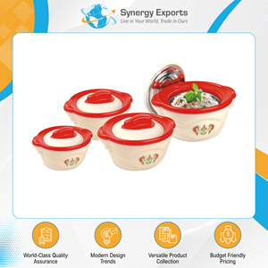 Global Exporter of Best Quality Microwavable Casserole <b>Set</b> 4-Piece with <b>Pot</b> Covers for Household & Restaurant Applications - Product Image 2