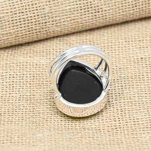 Bague en argent sterling 925 massif, ornée d'une opale triple jaune, bijou fait main, magnifique bague, beau bijou pour l'amour - Product Image 2