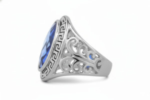 Natural Blue Topaz 925 Sterling Silver Ring – Elegant ring Jewelry for Women & Men - Product Image 2