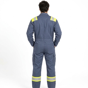 Combinaison de sécurité professionnelle haute visibilité, vêtements de travail réfléchissants, tissu durable, construction confortable, utilitaire industriel - Product Image 2