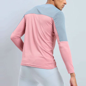Camisetas de Yoga para Hombre de Manga Larga, 100% Algodón, Color Sólido, Ligeras, para Entrenamiento - Product Image 2