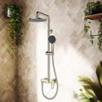 Robinet de lavabo en laiton sans plomb à montage sur comptoir, mitigeur eau chaude et froide, robinet de salle de bain de luxe