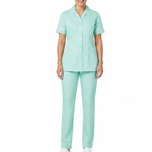 Wholesale Medical V -Neck Nursing Scrub Uniform With Pocket Short Sleeve Nurse Uniform Made In Pakistan - Product Image 1