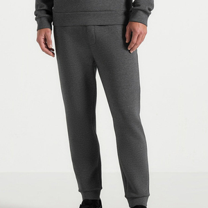 Men's Dark Gray Cotton Sweatpants Elastic Waist <b>Drawstring</b> Casual Joggers Side Pockets Autumn Wear - Product Image 3