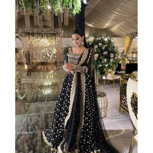 ชุดออกแบบด้านล่างและ dupatta สำหรับงานปาร์ตี้สวมใส่ผ้าโปร่ง - Product Image 2