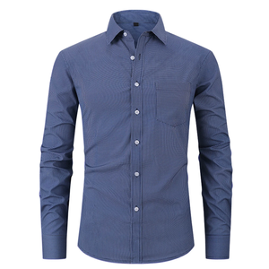 เสื้อเชิ้ตเดรสแขนยาวลายจุดสีชมพูสำหรับผู้ชายรุ่นล่าสุด ทรงเข้ารูป ปกคอพับ ผ้าฝ้ายป๊อปลิน กันยับ ดีไซน์สมาร์ท เหมาะสำหรับใส่เป็นทางการ - Product Image 5