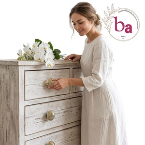 Bouton de meuble rond moderne en laiton avec motif floral gravé, écologique, pour la maison, le bureau et les meubles d'hôtel - Product Image 2