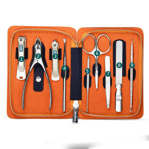 9PCS Nail Clipper Scissors <b>Tweezer</b> Tools Kit Professional <b>Manicure</b> Pedicure Tools Set - Product Image 1