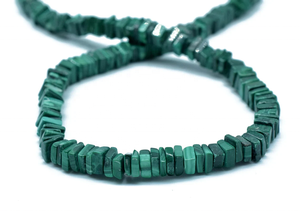 AAA Quality Natural <b>Malachite</b> Heishi Square Beads 5-6mm 16 Inches Plain 0.40mm Hole for Jewellery Making - Product Image 2