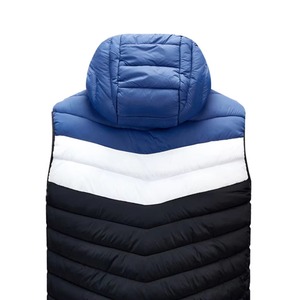 Blouson sans manches matelassé pour homme, en toile, col montant, avec logo personnalisé, meilleur design, vente en gros - Product Image 5