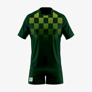 ชุดรักบี้พิมพ์ลายแบบ Sublimation พร้อมปักชื่อและหมายเลขตามสั่ง เสื้อแข่งรักบี้แขนสั้นแบบสวมด้านหน้า ชุดรักบี้ออสเตรเลีย - Product Image 3