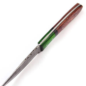 Couteau de chasse à lame fixe en acier Damas, avec fourreau en bois, pour le camping, la survie, la chasse en plein air, couteau tranchant - Product Image 5