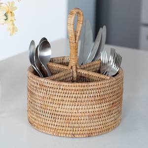 Organizador de Utensilios de Cocina de Ratán Natural Hecho a Mano en Vietnam, Porta Cubiertos de Alta Calidad - Product Image 6