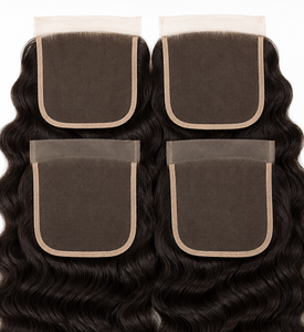 ผมแท้แบบอินเดีย U-Part Lace Closure Remy ลอนคลายสีดำ นุ่มสบาย ไม่ต้องใช้กาว ความหนาแน่น 180%  ปมใส  ขนาด 7x7 - Product Image 1