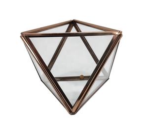 Décoration de la maison en verre et en acier inoxydable en forme de diamant pour décoration de table et de mariage - Product Image 1