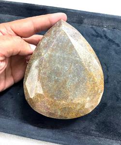 พลอยทับทิมสีน้ำตาลธรรมชาติ ขนาด 3500-4000 กะรัต รูปทรงลูกแพร์ หินหลวมเจียระไนทรงลูกแพร์ พลอยธรรมชาติสำหรับนักสะสม - Product Image 3