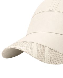 Men Beige Mesh Panel Sports Cap Breathable Lightweight Adjustable Summer Running Training Outdoor Baseball Hat For Men Use - Product Image 4