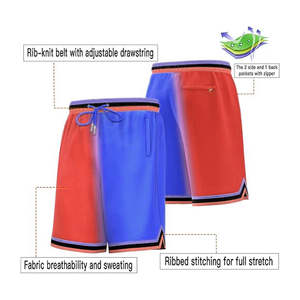Pantalones Cortos de Baloncesto Personalizados, 100% Poliéster, Ligeros, Cintura Elástica, Ropa Deportiva, Impresión de Logotipo Personalizado - Product Image 5
