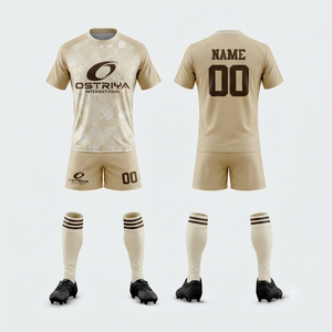 Professional Rugby Uniform Set Custom Front Logo Printed <b>Mesh</b> <b>Short</b> 100% Polyester Quick Dry Elastic Waist Unisex Custom Team - Product Image 4