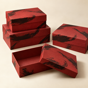 Caja con Tapa y Base Abstractas de Cerezo Personalizadas para Empaque de Set de Rituales de Belleza - Product Image 6