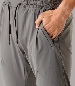 Men's Formal <b>Joggers</b> with Pocket Flare Cargo <b>Stacked</b> Pants Trousers Lightweight Elastic Waist Canvas - Product Image 2