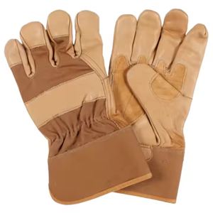 Durable Goat Grain Leather Gloves Reinforced Industrial Work Hand <b>Arm</b> Protection Abrasion Resistance Personal Safety Gloves - Product Image 1