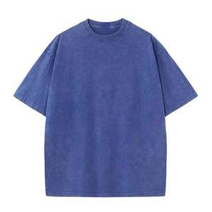 T-shirt personnalisé pour adulte, imprimé, délavé à l'acide, 100% coton, séchage rapide, respirant, 220 GSM, décontracté, effet délavé, tissu tricoté OEM - Product Image 2