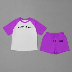 Conjunto de Dos Piezas de Verano para Mujer, Camiseta y Pantalones Cortos, Casual, Transpirable, de Alta Calidad, con Logotipo Personalizado, al por Mayor - Product Image 2