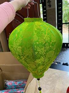 Linterna de Bambú Hecha a Mano en Vietnam, Satinada, Ecológica, Duradera, Arte Popular, Decoración para Restaurantes, Fiestas, Bodas, Manualidades, Tela de Seda - Product Image 3