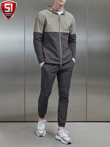 Men's Color Block Technical Windbreaker Hooded Zip Up Slim Fit <b>Lightweight</b> <b>Jacket</b> Quick Dry Outdoor Wear - Product Image 4