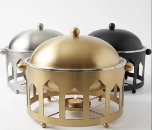 Classic Look Stainless Steel Casserole Dish Black Finish Contemporary <b>Food</b> <b>Warmer</b> <b>Buffet</b> <b>Server</b> Eco-Friendly Metal Cookware - Product Image 4