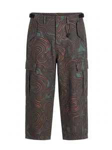 Premium Retro <b>Yarn</b> Dyed Canvas Graphic Print Breathable <b>Polyester</b>/Nylon Drawstring Closure Loose Fit Men Streetwear Casual Pants - Product Image 4